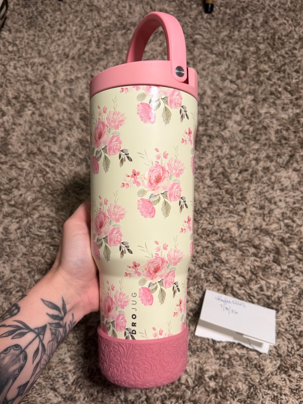 Hydrojug 40 Oz Sport - Keepsake - Tulip Removable Lid & Boot Included!